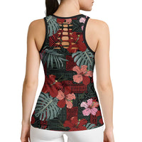 Hawaii Tiki Surfing Hollow Tank Top Mele Kalikimaka i Iulai! LT9 - Polynesian Pride