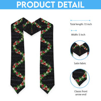 Hawaii Tropical Flowers and Leaves Graduation Stole Tapa Pattern Colorful Mode