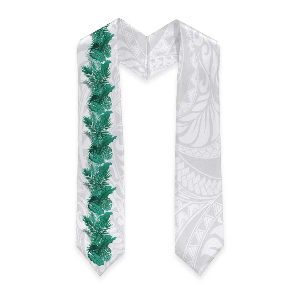 Hawaii Tropical Leaves Graduation Stole Polynesian Pattern