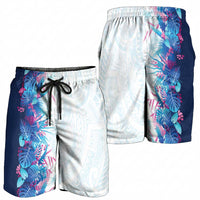 Hawaii Tropical Plant UliUli Shorts for Men Vibrant Polynesian Pattern