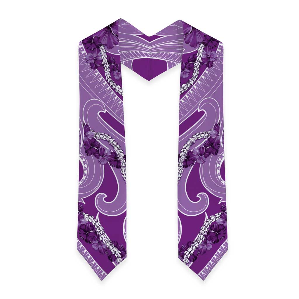 Hawaii Violet Hibiscus Pikake Lei Graduation Stole
