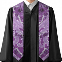 Hawaii Violet Hibiscus Pikake Lei Graduation Stole