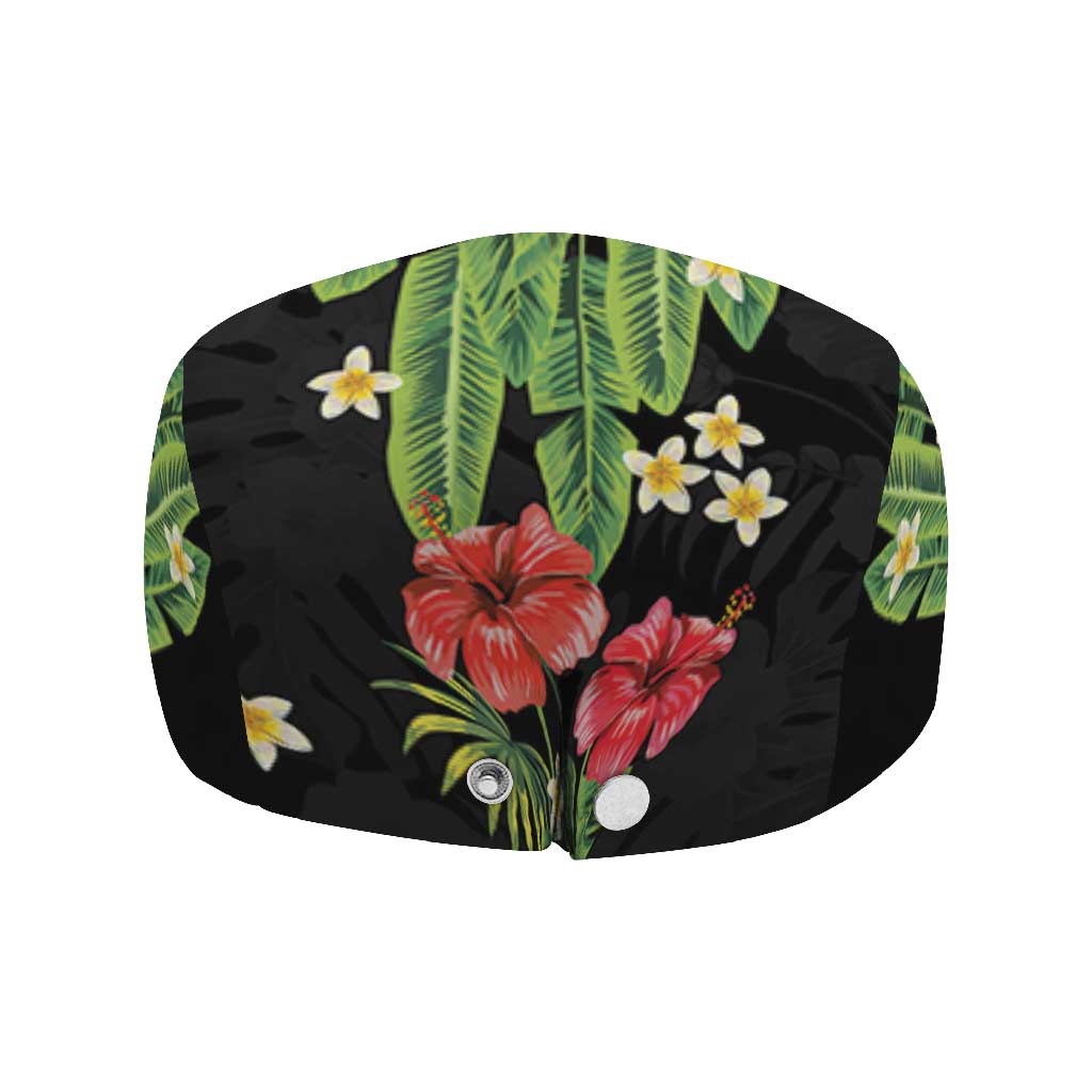 Hawaiian Hibiscus Plumeria Jeff Hat Tropical Leaves