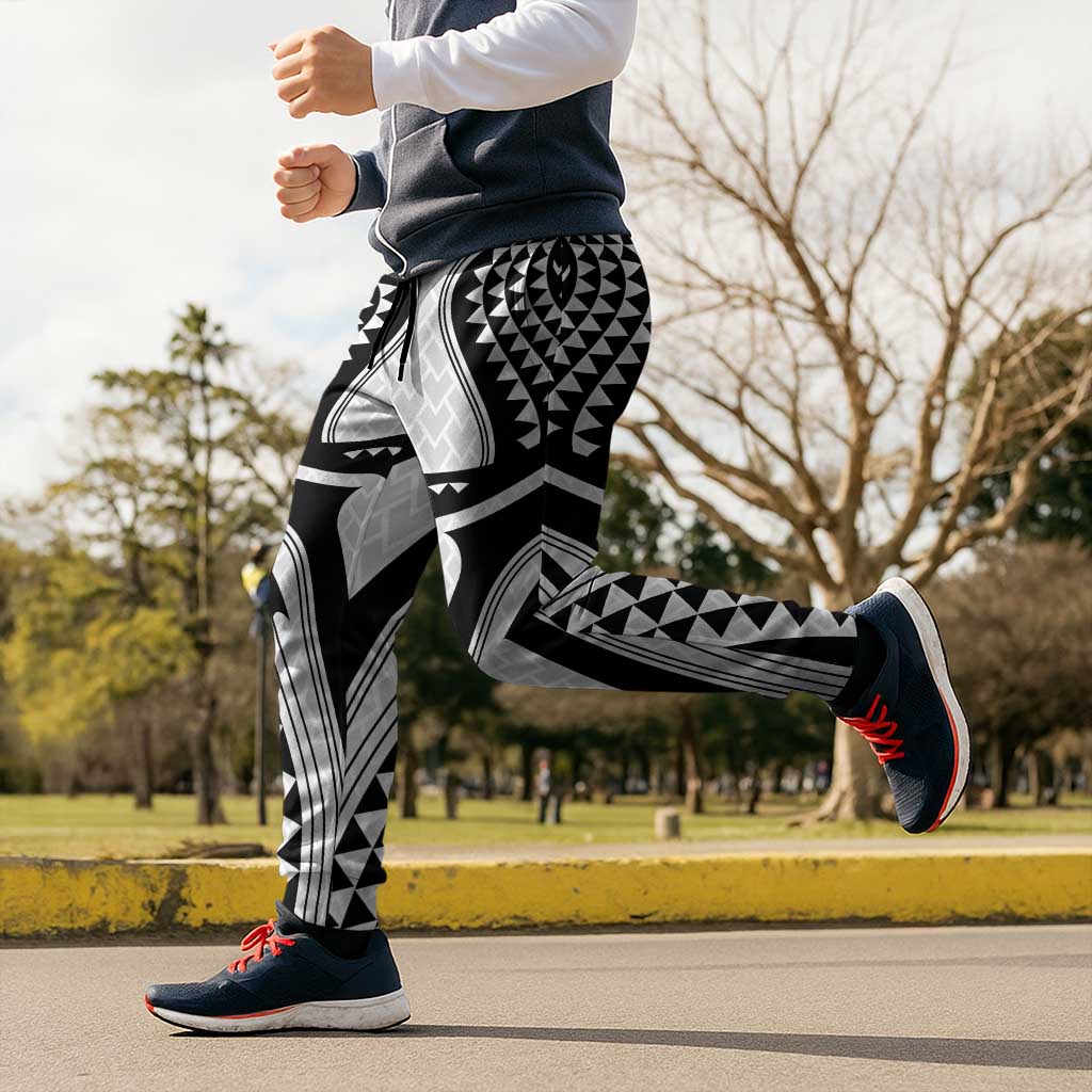 Hawaiian Kakau Art Tattoos Aquaman Style Jogger Pants White Version - Polynesian Pride