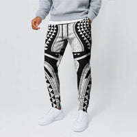 Hawaiian Kakau Art Tattoos Aquaman Style Jogger Pants White Version - Polynesian Pride
