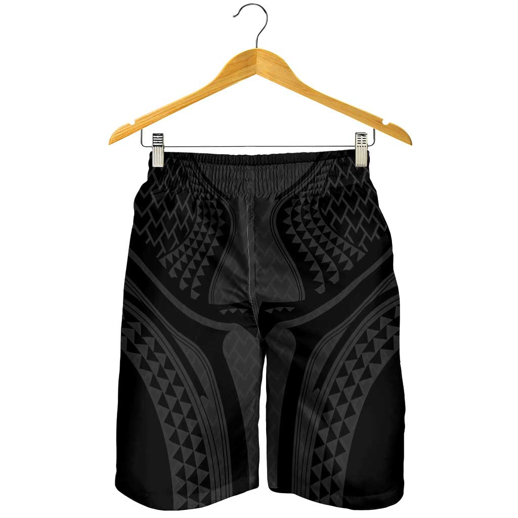 Hawaiian Kakau Art Tattoos Aquaman Style Shorts for Men Black Version LT03 - Polynesian Pride