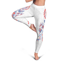 Hawaiian Kakau Tribal Sea Animals Tattoos Leggings Hawaii Flag Color Inspired