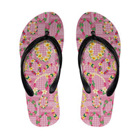 Hawaiian Leis Flip Flops Kakau Tattoos and Palaka Pastel Pink Color