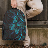 Hawaiian Mango Tribal Tattoo Backpack Teal Pacific Traditional Pattern LT9 - Polynesian Pride