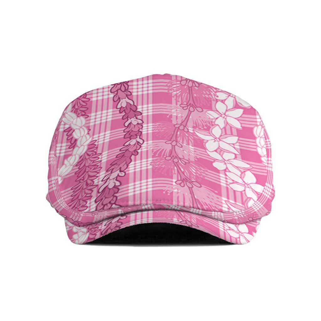 Hawaiian Ohia Lehua Lei Jeff Hat Plaid Palaka Akala Pattern - Polynesian Pride