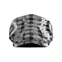 Hawaiian Ohia Lehua Lei Jeff Hat Plaid Palaka Eleele Pattern - Polynesian Pride