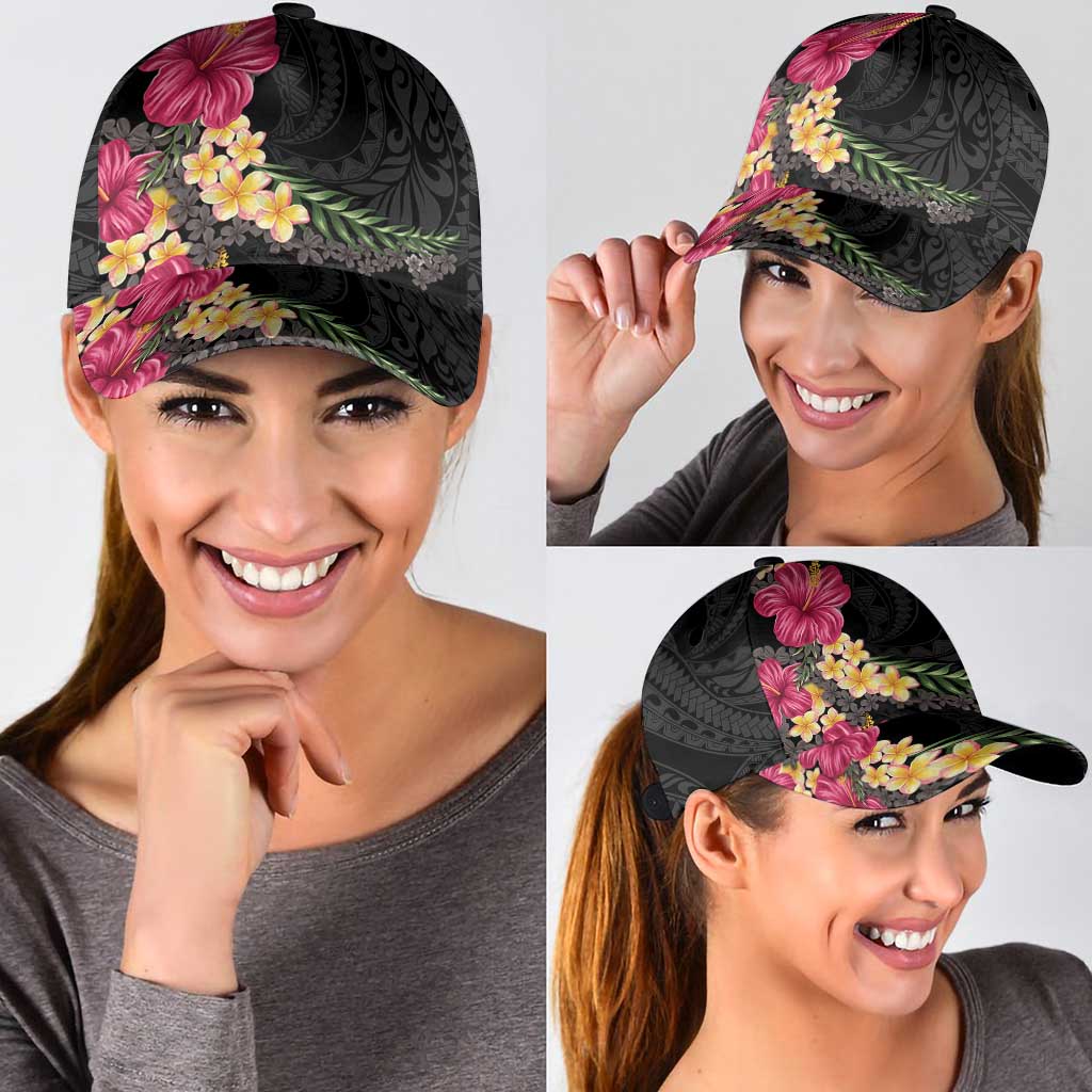 Hawaiian Plumeria and Hibiscus Classic Cap Colorful Style LT03