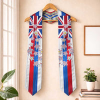 Hawaiian Polynesian Tribal Turtles Graduation Stole with Lei and Flag Style LT03 One Size Multicolor - Polynesian Pride