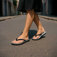 Hawaiian Traditional Tattoos Flip Flops Kakau Tribal Tropical Plant Motif White Color
