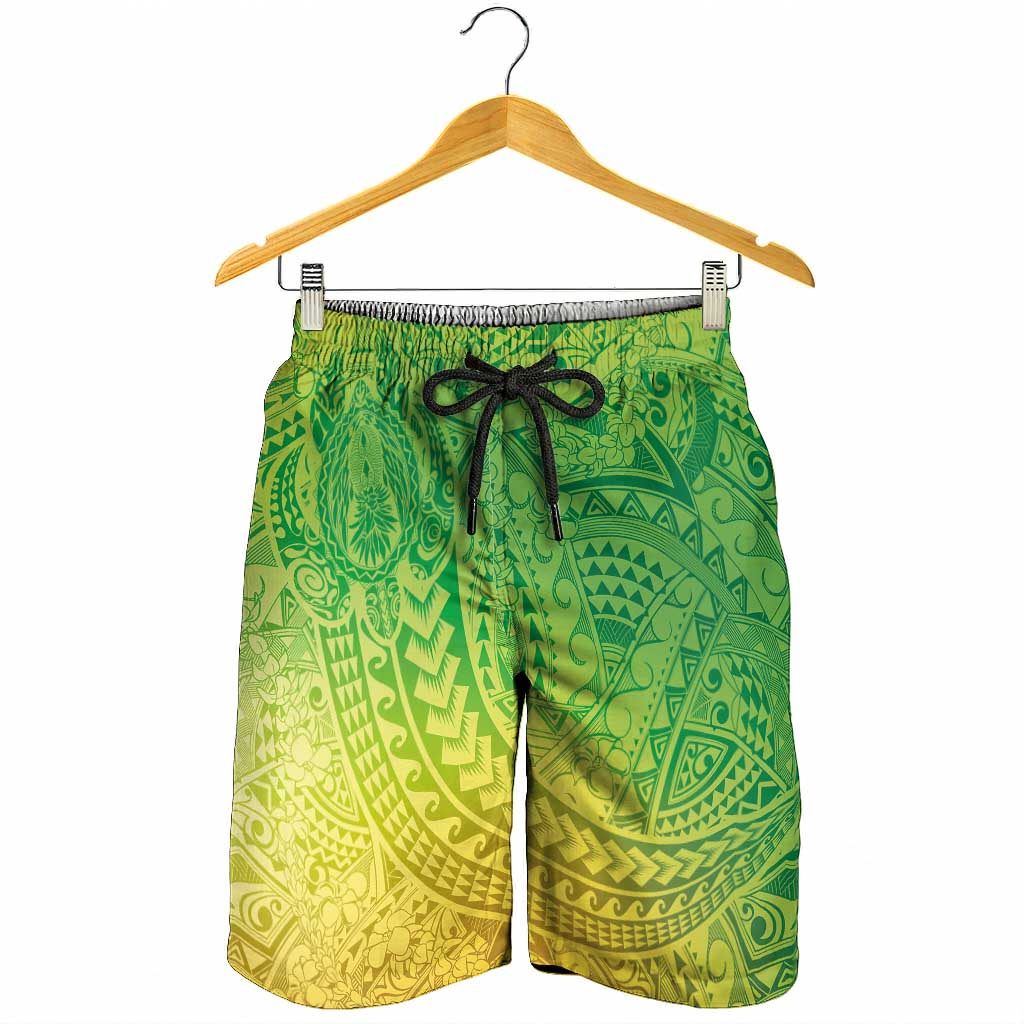 Hawaiian Turtles and Leis Shorts for Men Tribal Kakau Pattern Fresh Summer Vibe LT03 - Polynesian Pride