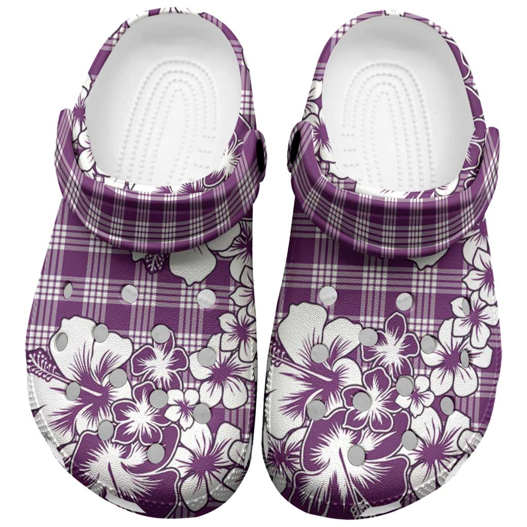 Hibiscus Pakala Sweetie Purple Clogs Shoes Tropical Floral Stylized - Polynesian Pride