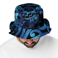 Humpback Whale Matariki New Zealand Bucket Hat NZ Maori Paikea Poutama Luxury Blue