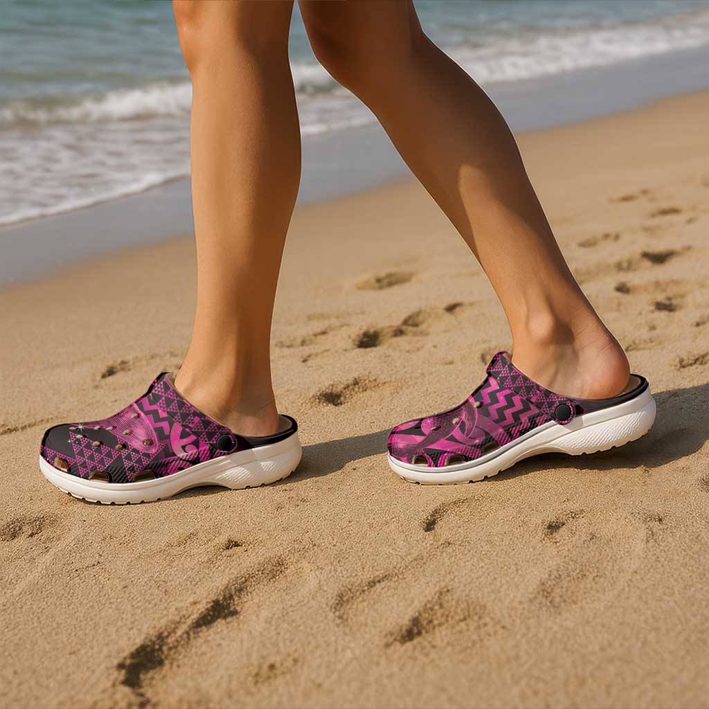 Humpback Whale Matariki New Zealand Clogs Shoes NZ Maori Paikea Poutama Luxury Pink