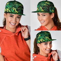 Humpback Whale Matariki New Zealand Snapback Cap NZ Maori Paikea Poutama Luxury Green LT14 - Polynesian Pride