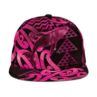 Humpback Whale Matariki New Zealand Snapback Cap NZ Maori Paikea Poutama Luxury Pink LT14 One Size Pink - Polynesian Pride