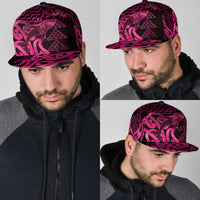 Humpback Whale Matariki New Zealand Snapback Cap NZ Maori Paikea Poutama Luxury Pink LT14 - Polynesian Pride