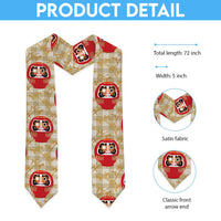 Japanese Daruma Doll Graduation Stole Palaka With Seamless Bamboo Pattern LT14 - Polynesian Pride