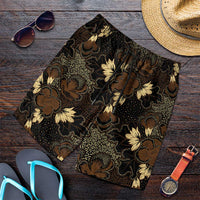 Javanese Batik Semen Shorts for Men Indonesian Traditional Pattern