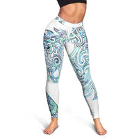 Kahui Whetu Paua Shell Kowhaiwhai Taniko Leggings Taniwha Maori Tribal Style LT9 - Polynesian Pride