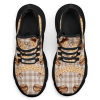 Khaki Palaka Hawaii Cowboy Clunky Sneakers Puakenikeni Lei Paniolo Papale Seamless Vibes - Polynesian Pride