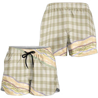 Khaki Palaka Hawaii Leis Elegant Vibes Shorts for Women