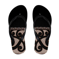 Kia Ora New Zealand Flip Flops Aotearoa Proud Maori Silver Fern - Polynesian Pride