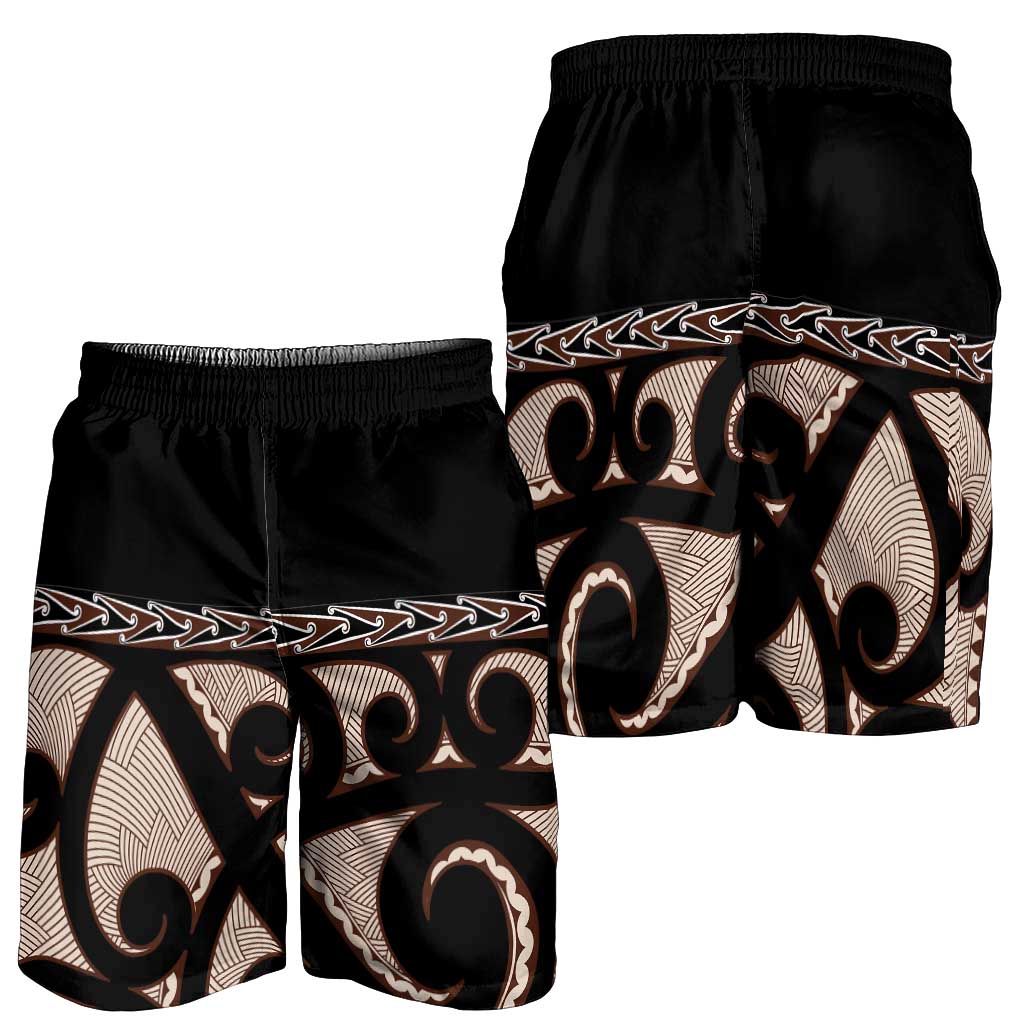 Kia Ora New Zealand Shorts for Men Aotearoa Proud Maori With Silver Fern - Polynesian Pride