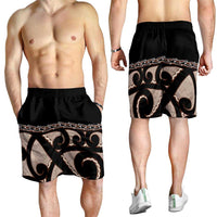 Kia Ora New Zealand Shorts for Men Aotearoa Proud Maori With Silver Fern - Polynesian Pride