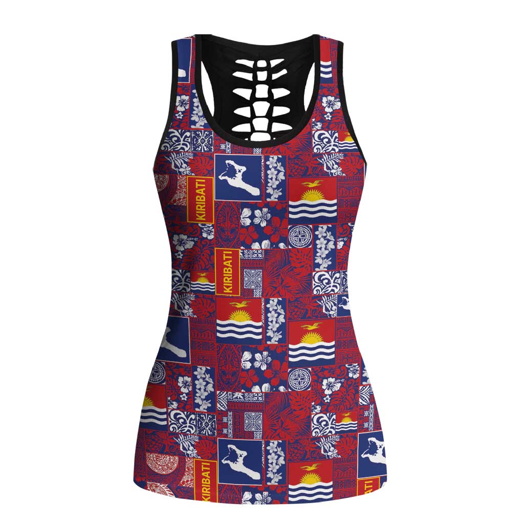 Kiribati Tekeraoi n te Kiritimati Hollow Tank Top Pacific Patchwork Xmas Vibes - Polynesian Pride