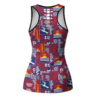 Kiribati Tekeraoi n te Kiritimati Hollow Tank Top Pacific Patchwork Xmas Vibes - Polynesian Pride