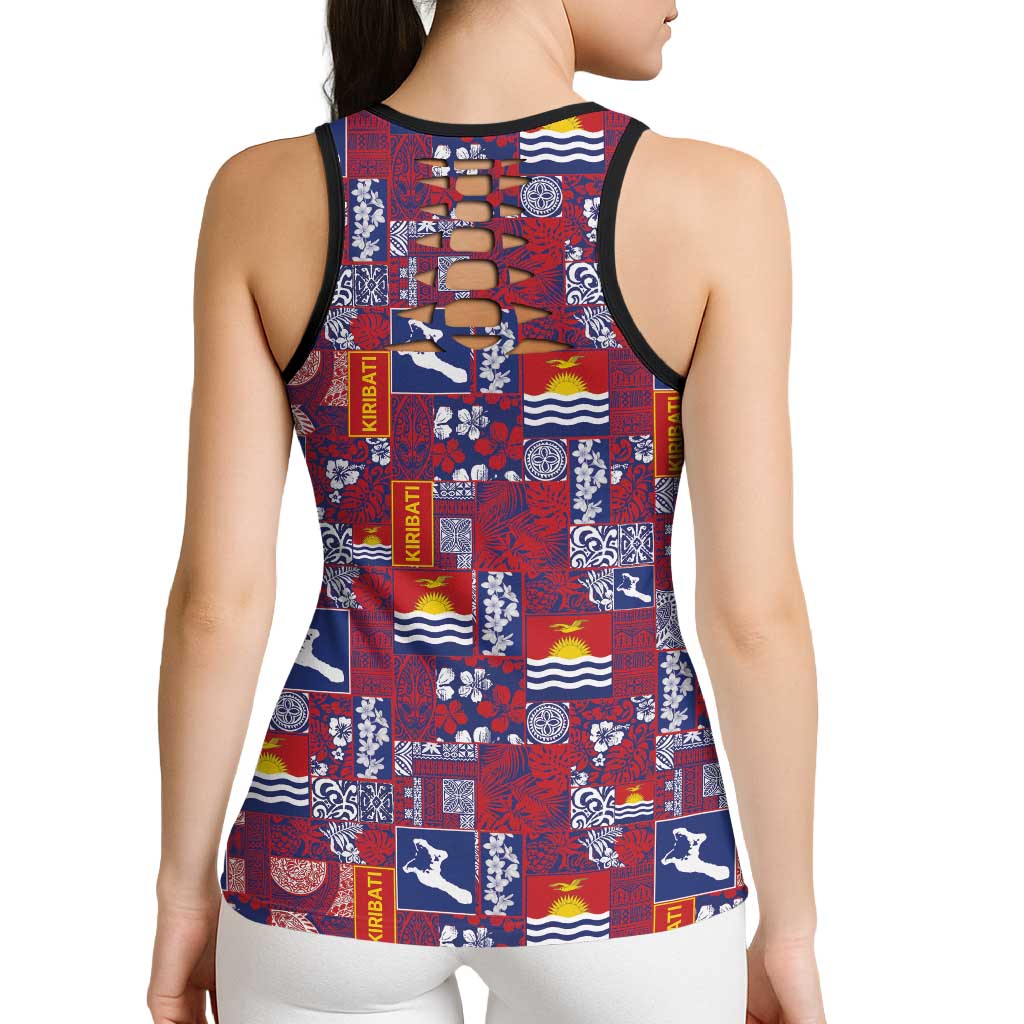 Kiribati Tekeraoi n te Kiritimati Hollow Tank Top Pacific Patchwork Xmas Vibes - Polynesian Pride