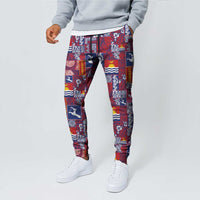 Kiribati Tekeraoi n te Kiritimati Jogger Pants Pacific Patchwork Xmas Vibes - Polynesian Pride