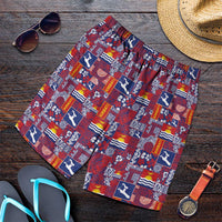 Kiribati Tekeraoi n te Kiritimati Shorts for Men Pacific Patchwork Xmas Vibes - Polynesian Pride