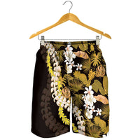 Kula Aloha Hawaii Lei Shorts for Men Tropical Flowers Elegant Vibe - Polynesian Pride