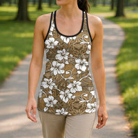 Kuvui Bula Fiji Hollow Tank Top Fijian Tapa Seamless Hibiscus - Polynesian Pride