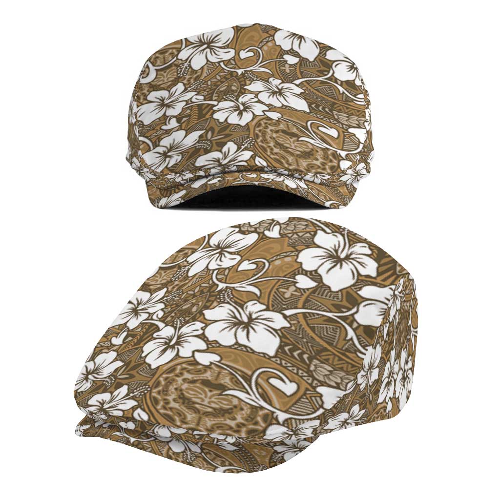 Kuvui Bula Fiji Jeff Hat Fijian Tapa Seamless Hibiscus - Polynesian Pride