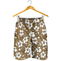 Kuvui Bula Fiji Shorts for Men Fijian Tapa Seamless Hibiscus - Polynesian Pride