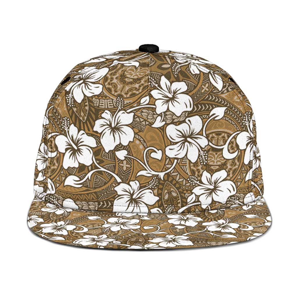 Kuvui Bula Fiji Snapback Cap Fijian Tapa Seamless Hibiscus - Polynesian Pride