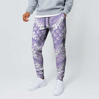 Lilac Mermaid Puakenikeni Maile Lei Jogger Pants