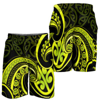 Lime Green New Zealand Mangopare Shorts for Men Aotearoa Maori Koru Style LT14