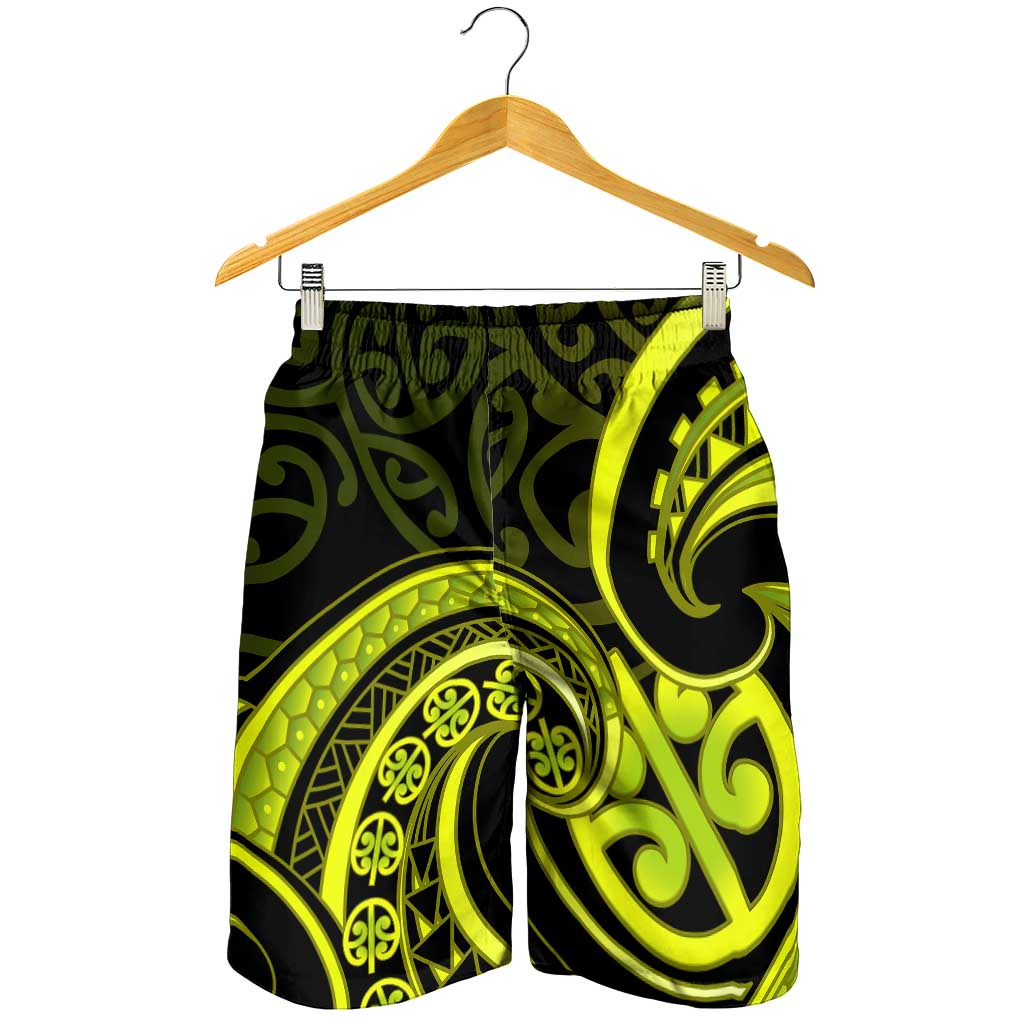 Lime Green New Zealand Mangopare Shorts for Men Aotearoa Maori Koru Style LT14