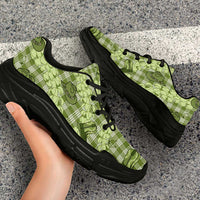 Lime Palaka Hawaii Cowboy Chunky Sneakers Puakenikeni Lei Paniolo Papale Seamless Vibes - Polynesian Pride