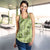 Lime Palaka Hawaii Cowboy Women Racerback Tank Puakenikeni Lei Paniolo Papale Seamless Vibes - Polynesian Pride