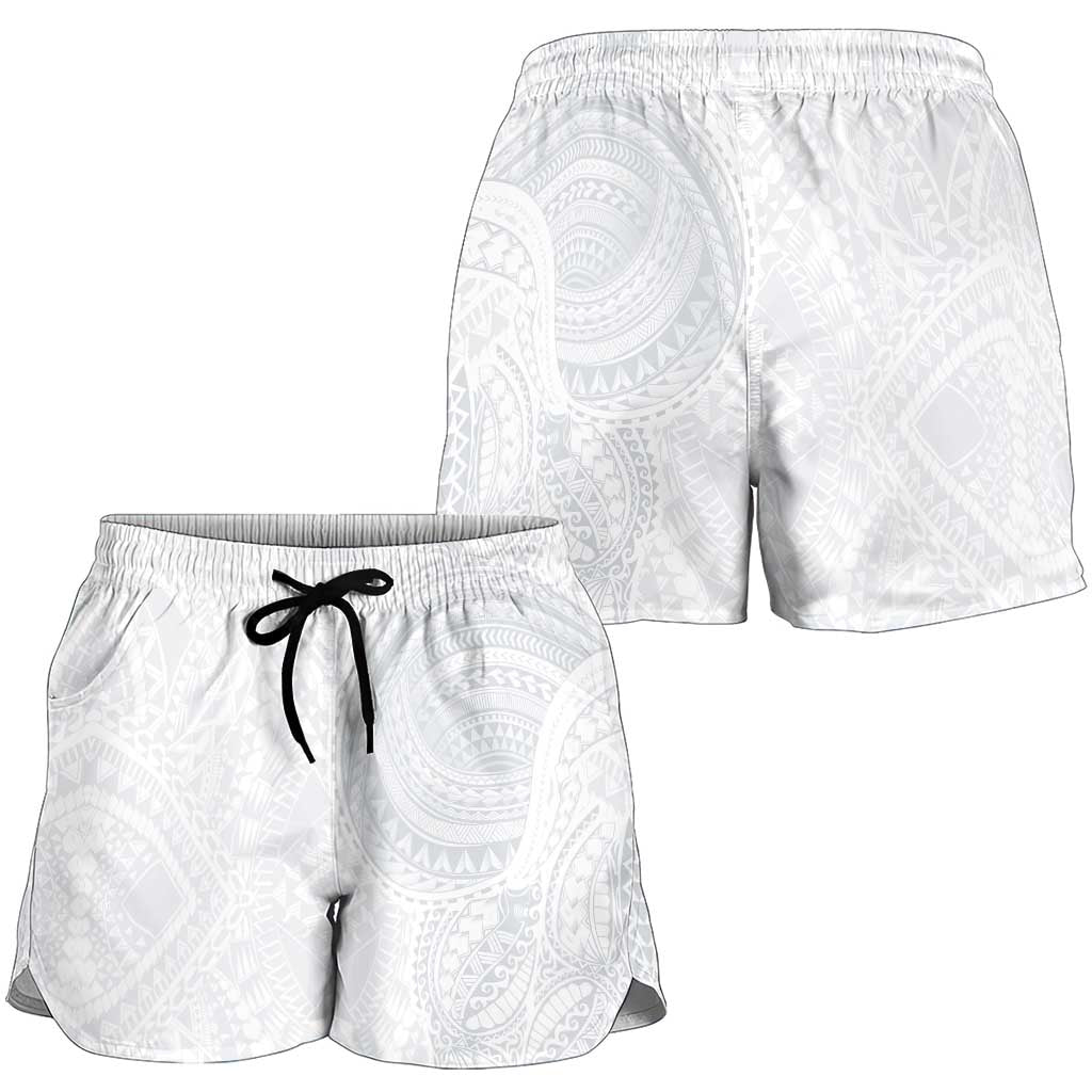 Lotu Tamaiti Shorts for Women Traditional Samoan Art Tattoos LT03 - Polynesian Pride