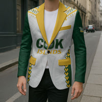 Custom Rugby League Cook Islands Blazer Tribal Pattern White Version LT01 - Polynesian Pride